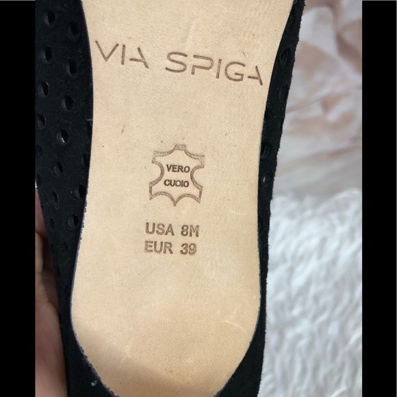 Via Spiga leather suede ankle strap shoes size 8M - Picture 9 of 11